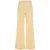 Crème Katoenen Wijde Pantalon