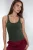 Mouwloze Geribbelde U-Hals Tanktop