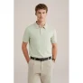WE Fashion polo fijn gebreid lichtgroen