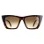 Alexander McQueen Cat Eye Dames Dark Havana Bruin Gradiënt AM0299S