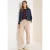 Cecil Dames Sportieve loose fit corduroy broek in Beige