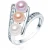 Valero Pearls Ring  abrikoos / oudroze / zilver