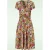 Topvintage exclusive ~ Esmeralda Flower swing jurk in groen