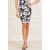 GUESS Marciano By  Sunburst Pencil Skir Sunburst Black Print