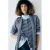 Mango gebreid gestreept vest – blauw/bruin