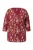 Ulla Popken Shirt  geel / donkerrood / wit