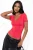Elastische V-hals Korte Mouw T-Shirt