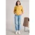 White Stuff Beth 3/4 Sleeve Shirt Mid Chartreuse
