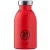 24Bottles Drinkfles  rood / zwart
