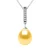 BARETTE zoetwater parel sieraden 9-10mm Golden 925