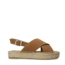 Manfield suède sandalen cognac