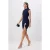 TRENDYOLMİLLA Dames Donkerblauw Effen Midi Mouwloos Stijlvol/Avond Asymmetrisch Jurken