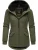 Ragwear Functionele jas ‘Dowey Warm Rain’  olijfgroen / zwart