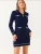 Bianco Lucci Gebreide jurk  donkerblauw / wit