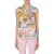 Moschino Top In Georgette Calico Animals Pink