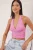 TRENDYOLMİLLA Dames Roze Effen Mouwloos Getailleerd Blouses