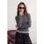 TRENDYOLMİLLA Dames Grijs Colorblock Lang Getailleerd Blouses