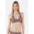 Barts voorgevormde halter bikinitop Dauna bruin/ecru