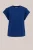 WE Fashion – Dames loose fit T-shirt met mouwdetail – Loose fit – Kobaltblauw – Katoen –