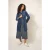 White Stuff Karla Velvet Coat Dusty Blue
