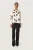 Blouse met lange mouwen Regular fit Black and White Flower Print floral