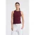 America Today singlet donkerrood rib gebreid
