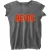 AC/DC Dames/Dames Burnout Logo T-Shirt (Houtskool Grijs)