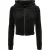 Dames hoodies grote maten Urban Classics velvet zip