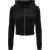 Dames hoodies grote maten Urban Classics velvet zip