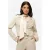 NIKKIE cropped blazer beige met glitter