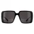 Gucci Vierkant Dames Zwart met Goudgrijs GG1692S