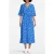 French Connection Bonita Wrap Angel Dress Long Bright Blue/white