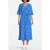 French Connection Bonita Wrap Angel Dress Long Bright Blue/white