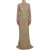 Dolce & Gabbana Kanten Sheath Maxi Jurk, Beige