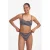 Beachlife voorgevormde crop bikinitop met textuur blauw/bruin