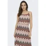 ONLY maxi jurk ONLWINNER met grafische print en plooien multi