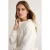 TRENDYOLMİLLA Dames Ecru Effen Lang, Regular fit Sweatshirts