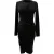 Michael Kors midi-jurk met wikkeleffect in zwart rayon