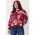 Miss Etam Plus gebloemde sweater – donkerrood