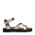 Manfield leren sandalen goud