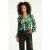 Smashed Lemon 25678 groen en zwart dierenprint top met v-hals |