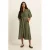 Expresso blousejurk olijfgroen