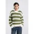 America Today gestreepte gebreide trui wit/groen