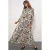Bloemen Maxi Jurk Met Mandarin Kraag