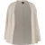 Theory ribgebreid open vest in crèmekleurige wol