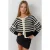 Gestreepte Lange Mouw Knopen Cardigan