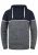 INDICODE JEANS Trui ‘Lynde’  marine / blauw gemêleerd / wit