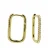 KARMA Jewelry gold plated oorbellen Polished Square