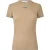 Lacoste Dames-T-shirt met ronde hals en geribbde fleece (Beige)