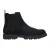 Boss Heren Signature Stripe Suede Taped Chelsea Boots (Zwart)